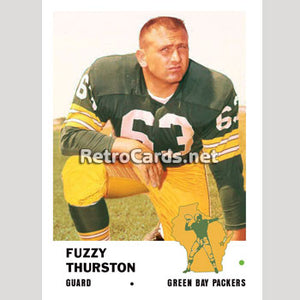 1961F Fuzzy Thurston Green Bay Packers
