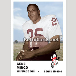 1961F Gene Mingo Denver Broncos