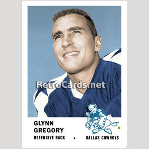 1961F Glynn Gregory Dallas Cowboys