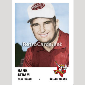 1961F Hank Stram Dallas Texans