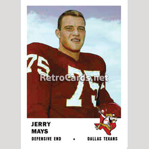 1961F Jerry Mays Dallas Texans