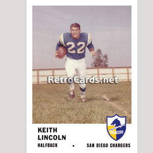 1961F Keith Lincoln San Diego Chargers