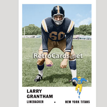 1961F Larry Grantham New York Titans – RetroCards