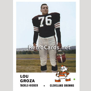 1961F Lou Groza Cleveland Browns – RetroCards