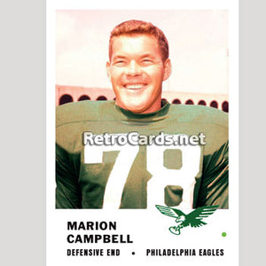 1961F Marion Campbell Philadelphia Eagles
