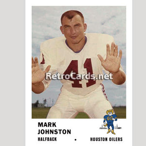 1961F Mark Johnston Houston Oilers