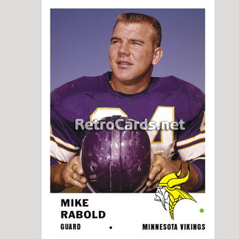 Mike Rabold Bears 1961F Mike Rabold Minnesota Vikings – RetroCards