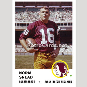 1961F Norm Snead Washington Redskins