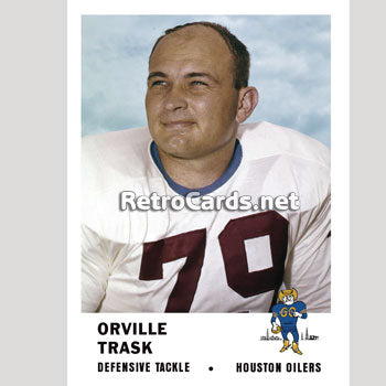 1961F Orville Trask Houston Oilers – RetroCards