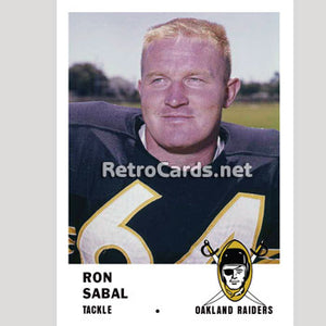 1961F Ron Sabal Oakland Raiders