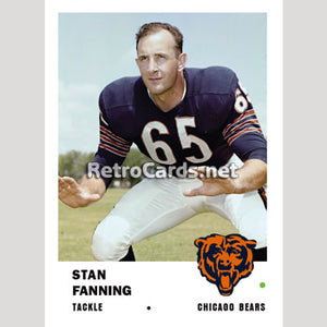 1961F Stan Fanning Chicago Bears