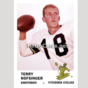 1961F Terry Nofsinger Pittsburgh Steelers