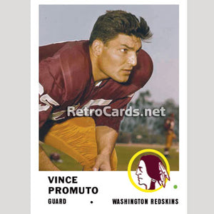 1961F Vince Promuto Washington Redskins