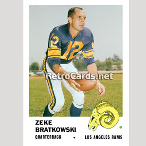 1961F Zeke Bratkowski Los Angeles Rams