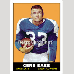 1961T Gene Babb Dallas Cowboys