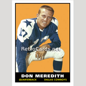 1961T Don Meredith Dallas Cowboys – RetroCards