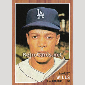 1962T Maury Wills Los Angeles Dodgers