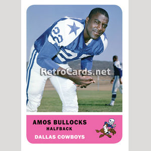 1962F Amos Bullocks Dallas Cowboys