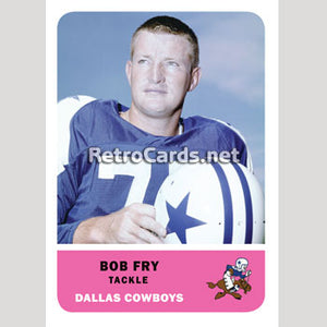 1962F Bob Fry Dallas Cowboys