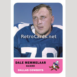 1962F Dale Memmelaar Dallas Cowboys