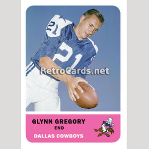 1962F Glynn Gregory Dallas Cowboys