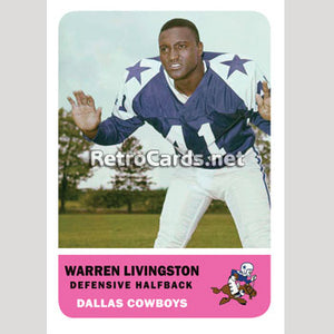 1962F Warren Livingston Dallas Cowboys