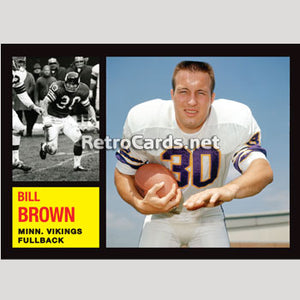 1962T Bill Brown Minnesota Vikings