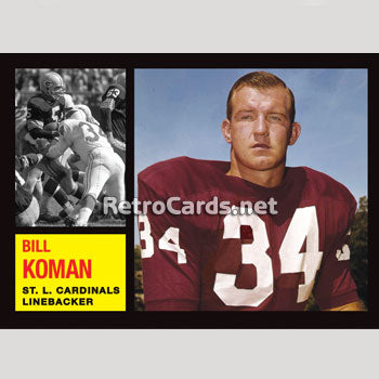 1962T Bill Koman St. Louis Cardinals – RetroCards