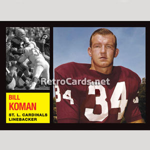 1962T Bill Koman St. Louis Cardinals