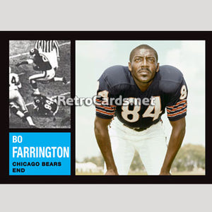 1962T Bo Farrington Chicago Bears