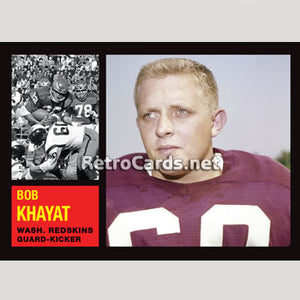 1962T Bob Khayat Washington Redskins