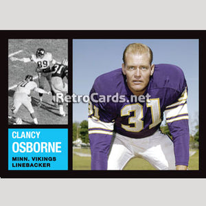 1962T Clancy Osborne Minnesota Vikings