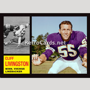 1962T Cliff Livingston Minnesota Vikings