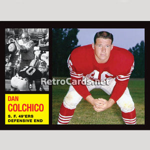 1962T Dan Colchico San Francisco 49ers