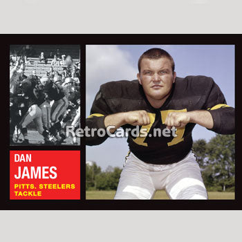 1962T Dan James Pittsburgh Steelers – RetroCards