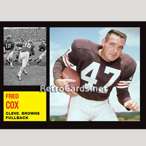 1962T Fred Cox Cleveland Browns