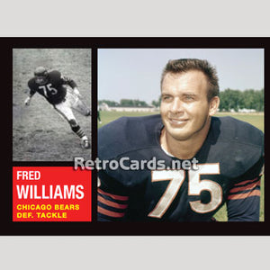 1962T Fred Williams Chicago Bears
