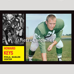 1962T Howard Keys Philadelphia Eagles