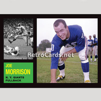 1962T Joe Morrison New York Giants – RetroCards