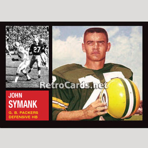 1962T John Symank Green Bay Packers