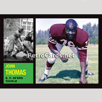 1962T John Thomas San Francisco 49ers – RetroCards