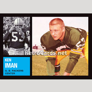 1962T Ken Iman Green Bay Packers