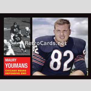 1962T Maury Youmans Chicago Bears
