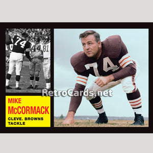 1962T Mike McCormack Cleveland Browns