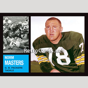 1962T Norm Masters Green Bay Packers