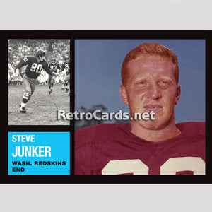1962T Steve Junker Washington Redskins