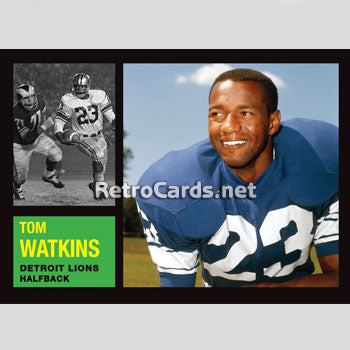 1962T Tom Watkins Detroit Lions – RetroCards