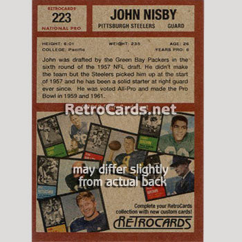 レトロノートNFL 1962T NFL RetroCards Set • Series 3