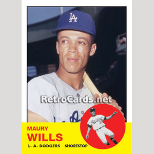 1963T Maury Wills Los Angeles Dodger