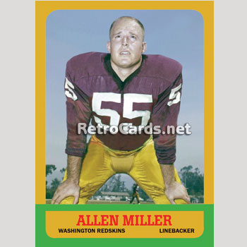 1963T Allen Miller Washington Redskins – RetroCards